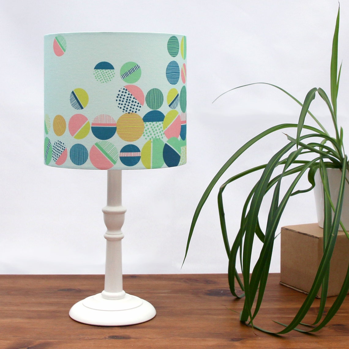 Circles Lampshade Nursery Kids Lamp Shade Blue Pink Green - Etsy