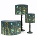 Botanical lampshade; various sizes; lamp shade dark ink blue green botanic decor statement light room lighting ceiling pendant table floor