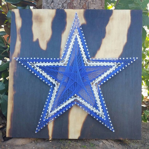 Handmade Dallas Cowboys Inspired Star Team Logo String Art - Dallas Cowboys Star Wall Art Handmade Dallas Cowboys Inspired Star Team Logo String Art - Dallas Cowboys Star Wall Art