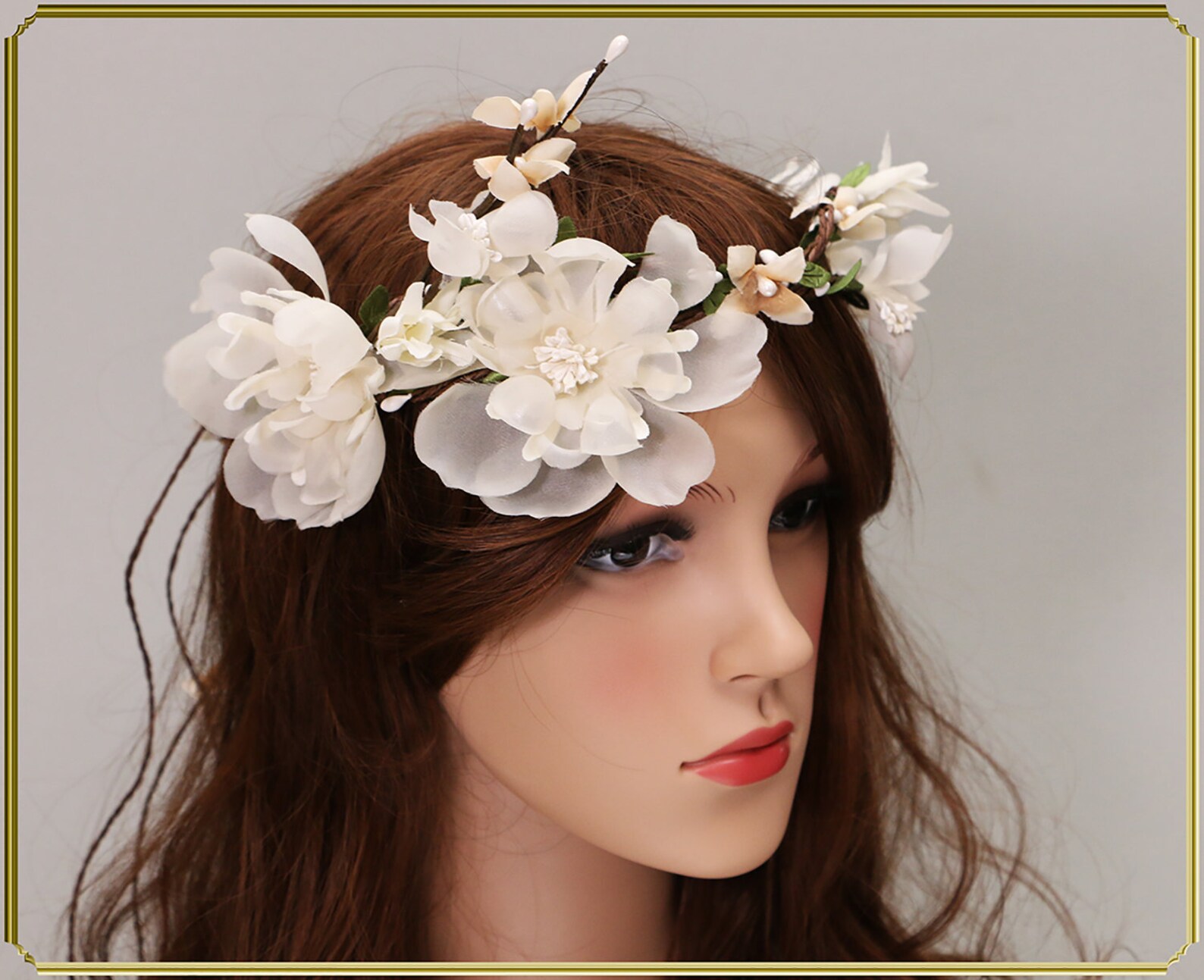 first communion hair wreath