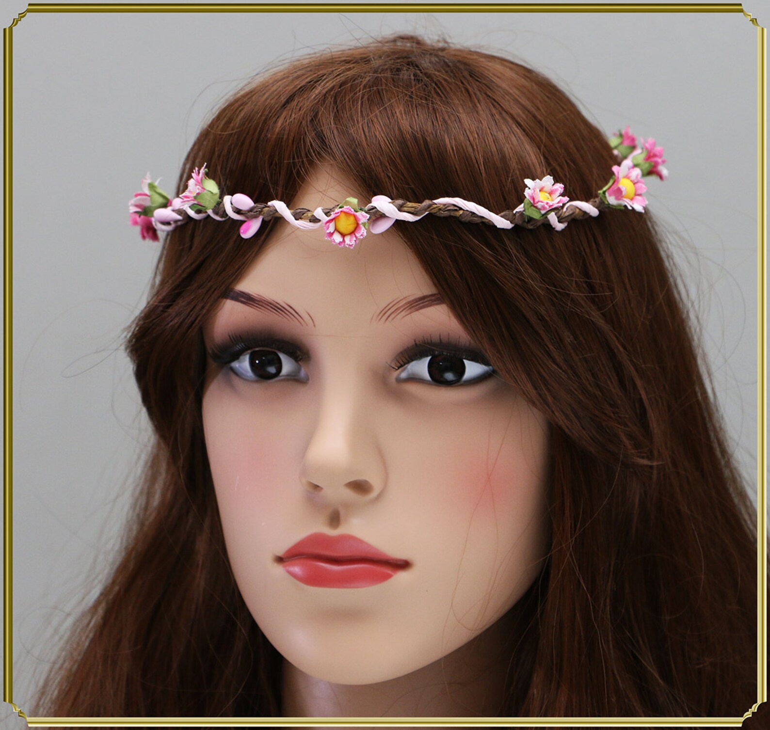 Pink Daisy Wreath Wedding Hair Wreath Girls Wreath Pink Etsy