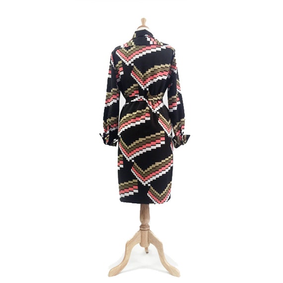 1970s Lanvin Geometric  Shirt Dress - image 3