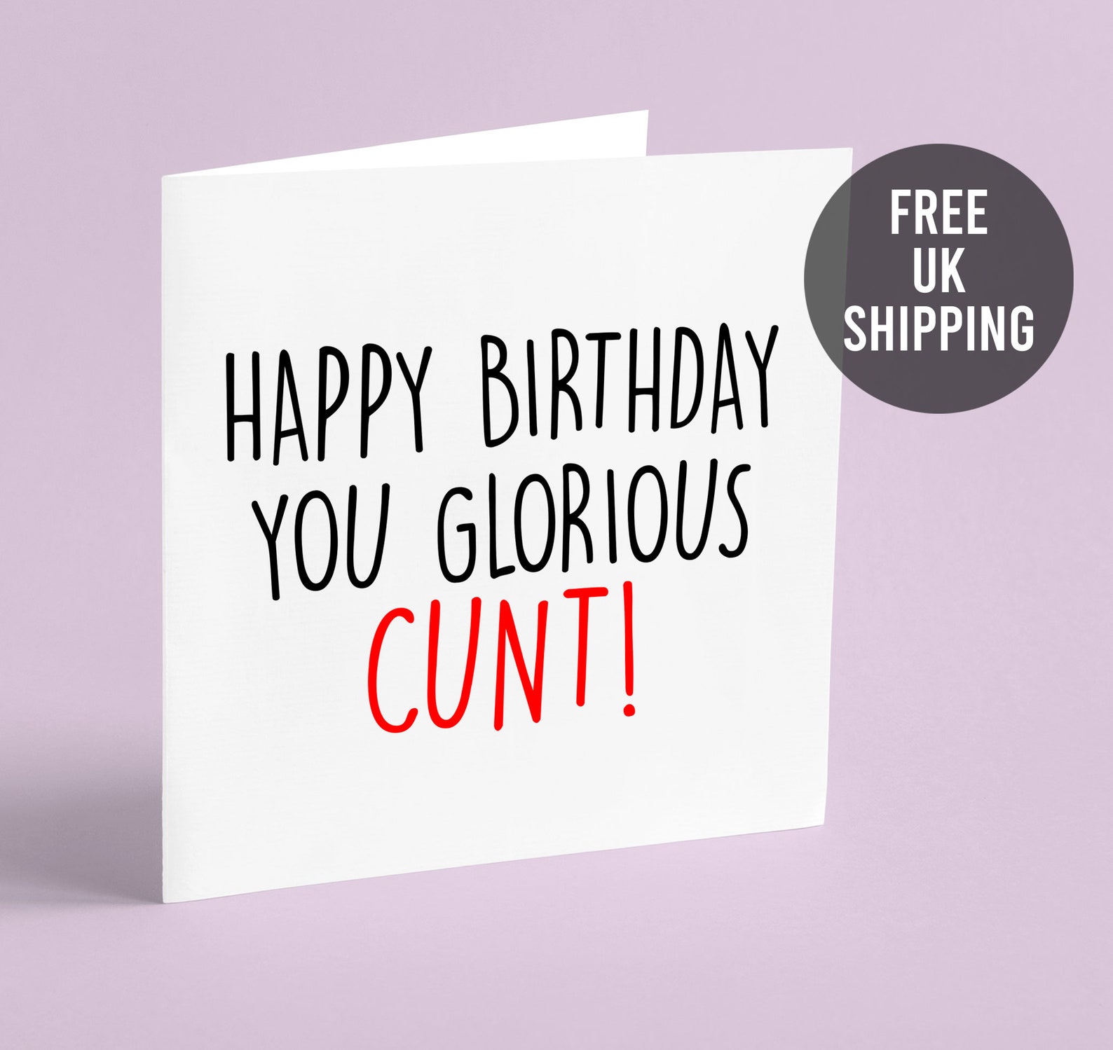 Glorious Cunt Happy Birthday Rude Birthday Card Funny | Etsy
