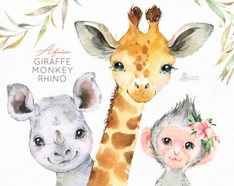 Download Watercolor Giraffe Etsy