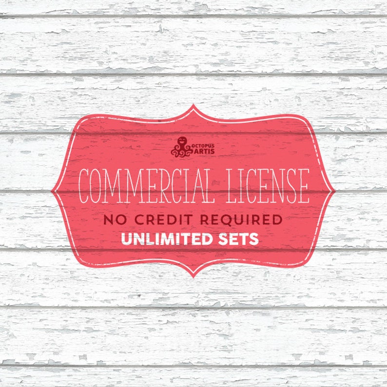 Whole Shop Commercial License NO Credit required / For Etsy