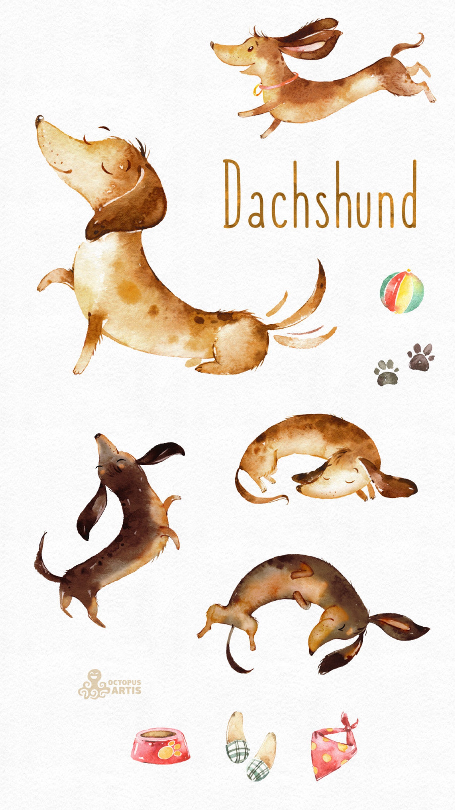Melody Jane Miniatur-Dackel Set – 3 Braune Hunde Im Maßstab 1:12, Aus Kunstharz, Je Ca. 5 Cm Lang