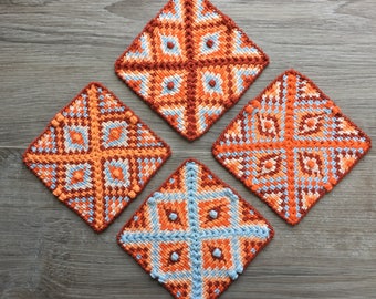 Tapestry crochet pattern coaster Sunburst by Atelier Sopra