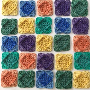 Coloured Square Blanket Crochet Pattern by Atelier Sopra image 4