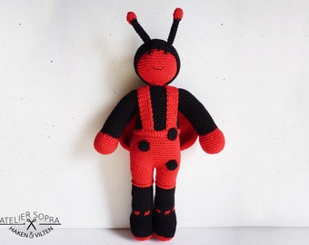 Amigurumi Pattern - Crochet Doll - PDF tutorial - Ladybird by Atelier Sopra