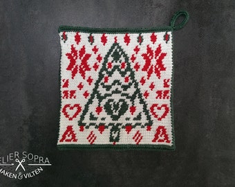 Christmas Potholder tapestry crochet pattern