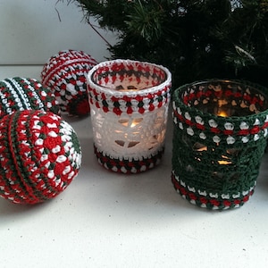 Christmas Tealight Holder crochet pattern