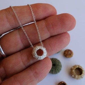 Small or Medium Sputnik Sea Urchin Necklace with Sterling Silver Chain or Cord