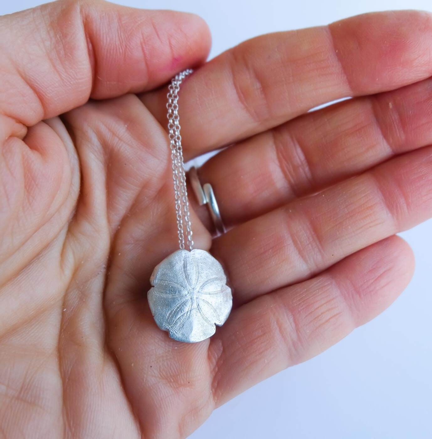 Handcrafted Taxco Sterling Silver Sand Dollar Necklace - Precious Sand  Dollar | NOVICA