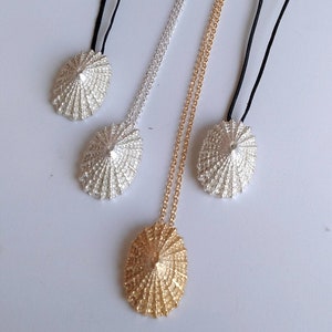 Sterling Silver Limpet Necklace with Sterling Silver Chain or Cord