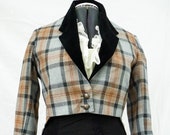 Ladies Tartan Victorian Tail Coat,Steampunk Jacket, Wedding Hand Fast, Theatre Stage Edwardian Renaissance Ren Faire Gothic Historic Costume