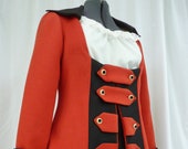 Ladies Pirate Wench Frock Coat Jacket, Jack Sparrow,Captain Hook,Pirate Costume,Gothic,Ren Faire,Steampunk Reenactment LARP,Theatrical Stage
