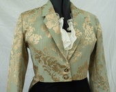 Women's Brocade Victorian Tail Coat,Steampunk Jacket, Pagan Wedding Hand Fast Bride, Theatre Stage Edwardian Renaissance Gothic Costume