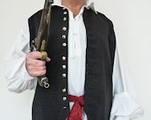 Mens Waistcoat, Mens Vest,Groomsman,Mens Wedding Waistcoat,Pirate Vest,Civil War,Reenactment,Ren Faire,Jack Sparrow,LARP,Goth,Pirate Costume