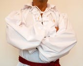 Pirate Shirt, Jack sparrow,Captain Hook shirt,White Shirt,Mens Shirt, Soldier Shirt,Renaissance shirt,Halloween