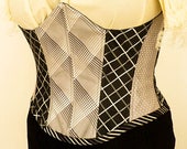 Steampunk,Boho,Up Cycled Corset,Mens Ties, Bodice, Waist Cincher,Dandy,Diesel Punk,Under Bust,Waspie