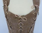 Steampunk Bodice, Boho, Upcycled Suede, Suede Bodice, Suede Corset, Dandy, Diesel Punk,Pirate Bodice,Pirate Wench,Recycled Clothing,Handmade