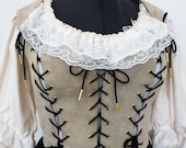 Suede reversible bodice, Steampunk, Boho, Upcycled Suede, Leather Corset, Pirate Wench Bodice, Recycled Clothing, Handmade, LARP,Sexy Corset