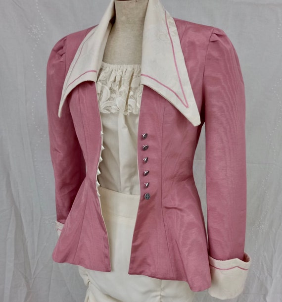 Ladies Pink Victorian Edwardian Coat 