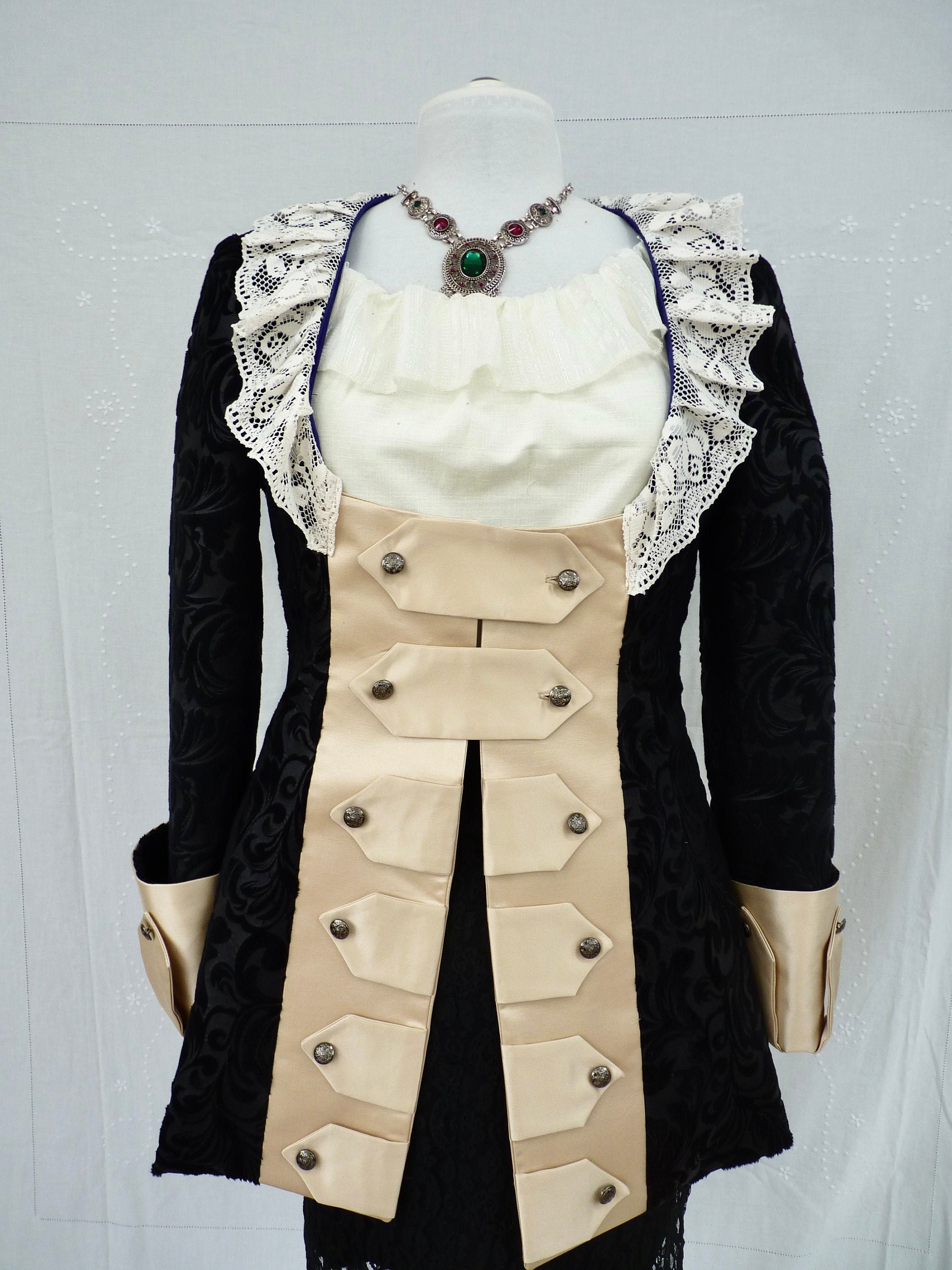 Ladies Pirate Wench Frock Coat Jacket Jack Sparrowcaptain Etsy