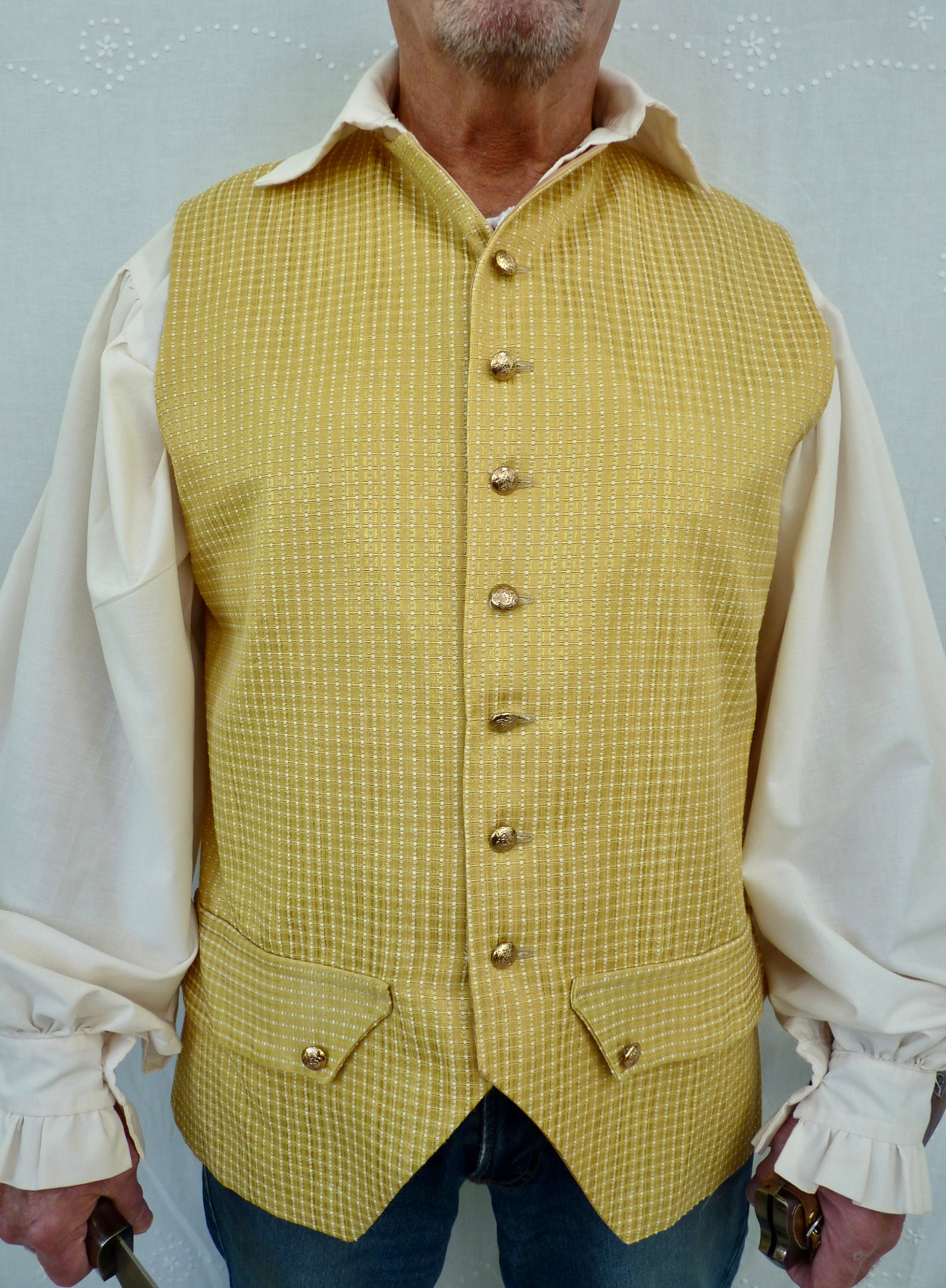 Mens Waistcoat Pirate Vest, Groomsman Wedding Waistcoat, Civil War