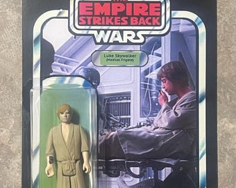 Figura de acción personalizada vintage retro de Luke Skywalker, fragata médica de 3,75"