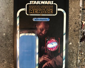 Figura de acción personalizada vintage retro de Star Wars The Force Jedi midiclorianos de 3,75" (figura no incluida)