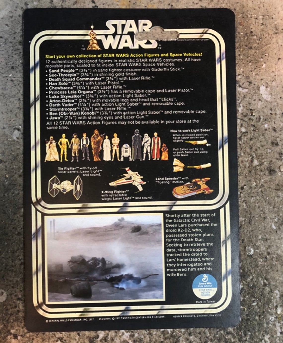 Custom Vintage Retro Star Wars Charred Uncle Owen & Aunt Beru Lars 3.75