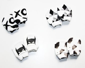 Organic cotton newborn no scratch mittens, organic cotton baby mittens, pair of baby gloves baby mittens, mittens for newborn and baby