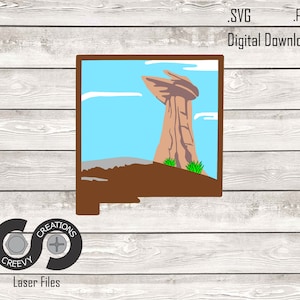 New Mexico - Layered Sign - Digital Download, Laser Cut File, Home Decor, Glowforge