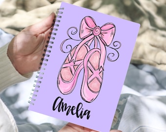 Personalized Ballet Journal | Spiral Notebook | Lined Notebook | Cute gift for girls | Ballet gift | Dance Journal | Recital Gift