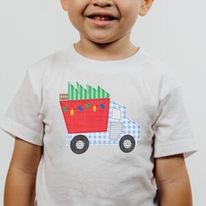 Christmas Toddler t-shirt | cute tshirt | graphic tee | children | kids | shirt for baby | children | Faux appliqué | dump truck