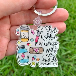 Pharmacist Key Chain | Keychain | Christian | Bible verse | Graduation Gift | Pharmacy school gift | medicine