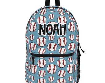 Personalized Baseball School Backpack for Boys, Custom Name, Sports Bag, Kids Backpack, Back to School Gift, Boys Backpack