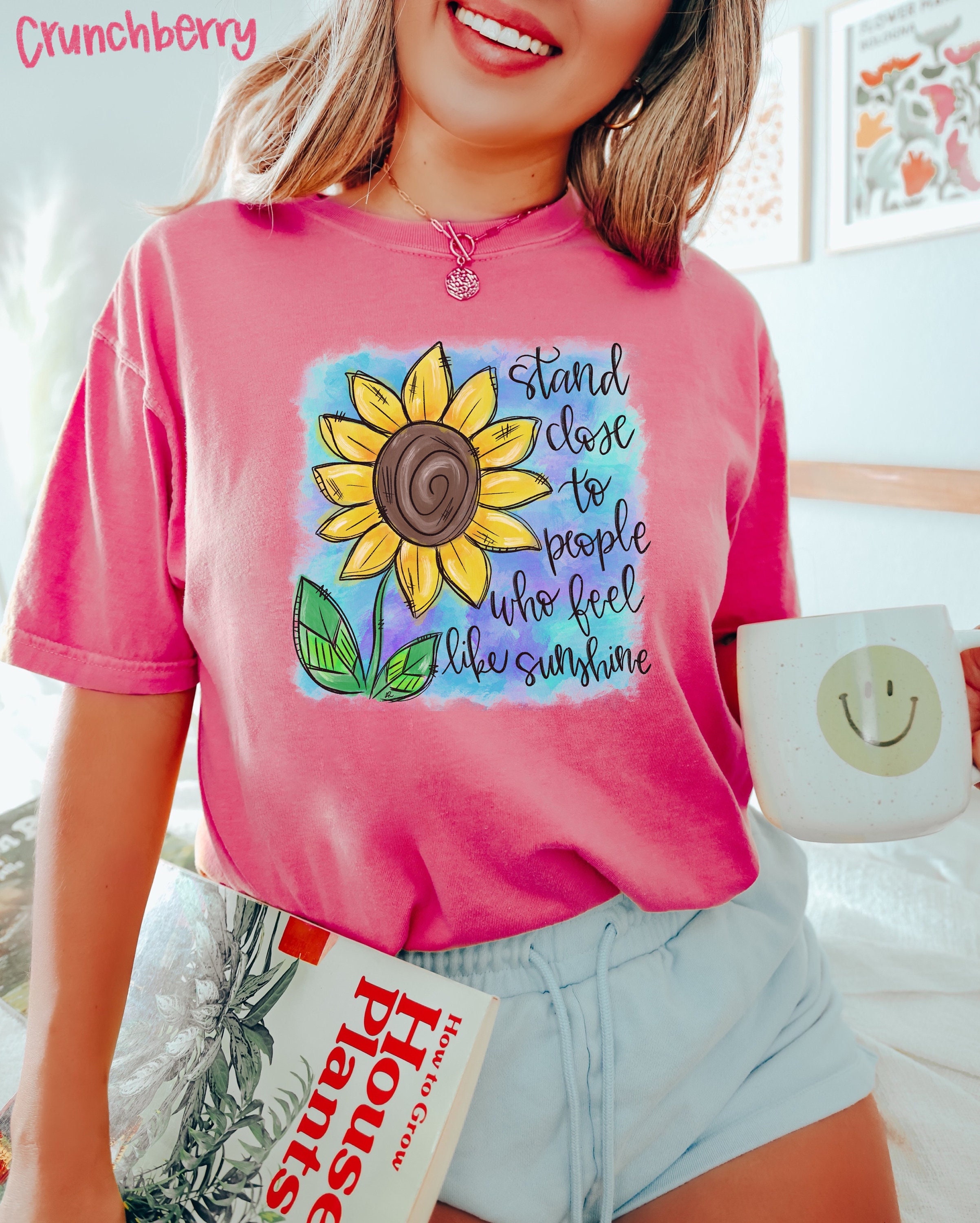 Sunflower Comfort Colors T-shirt | Womens Oversized Shirt | Stand