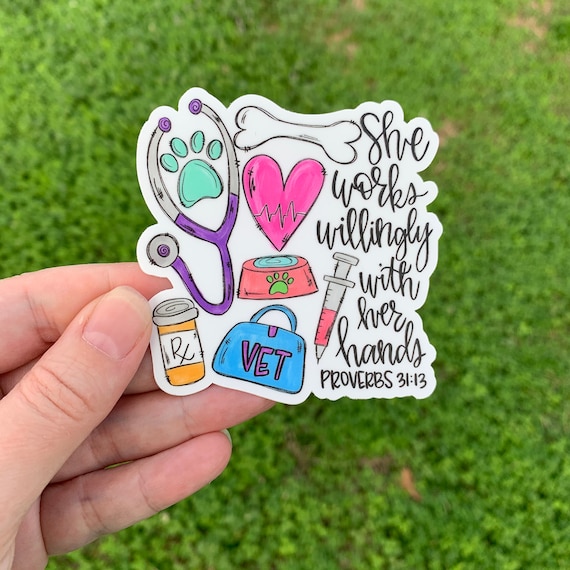 Veterinarian Sticker Laptop Sticker Animal lover Sticker Etsy