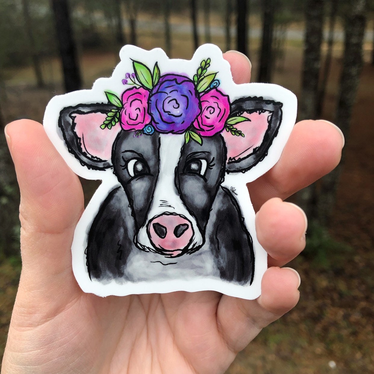 Cow Sticker | Laptop Sticker | Sticker Collector | Vinyl Car Decal ...