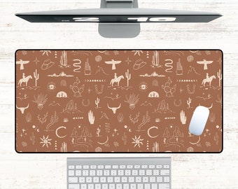 Large Boho Western RN Desk Mat | Desk Accessory | Pretty Desk Pad | Mat For Desk | Desk Topper | Trendy Workspace | Mouse Pad