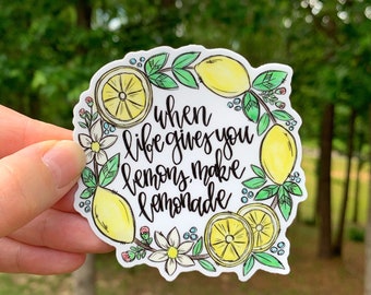 Lemon Sticker | Laptop Sticker | Sticker Collector | Vinyl Sticker | Decal | when life gives you lemons make lemonade