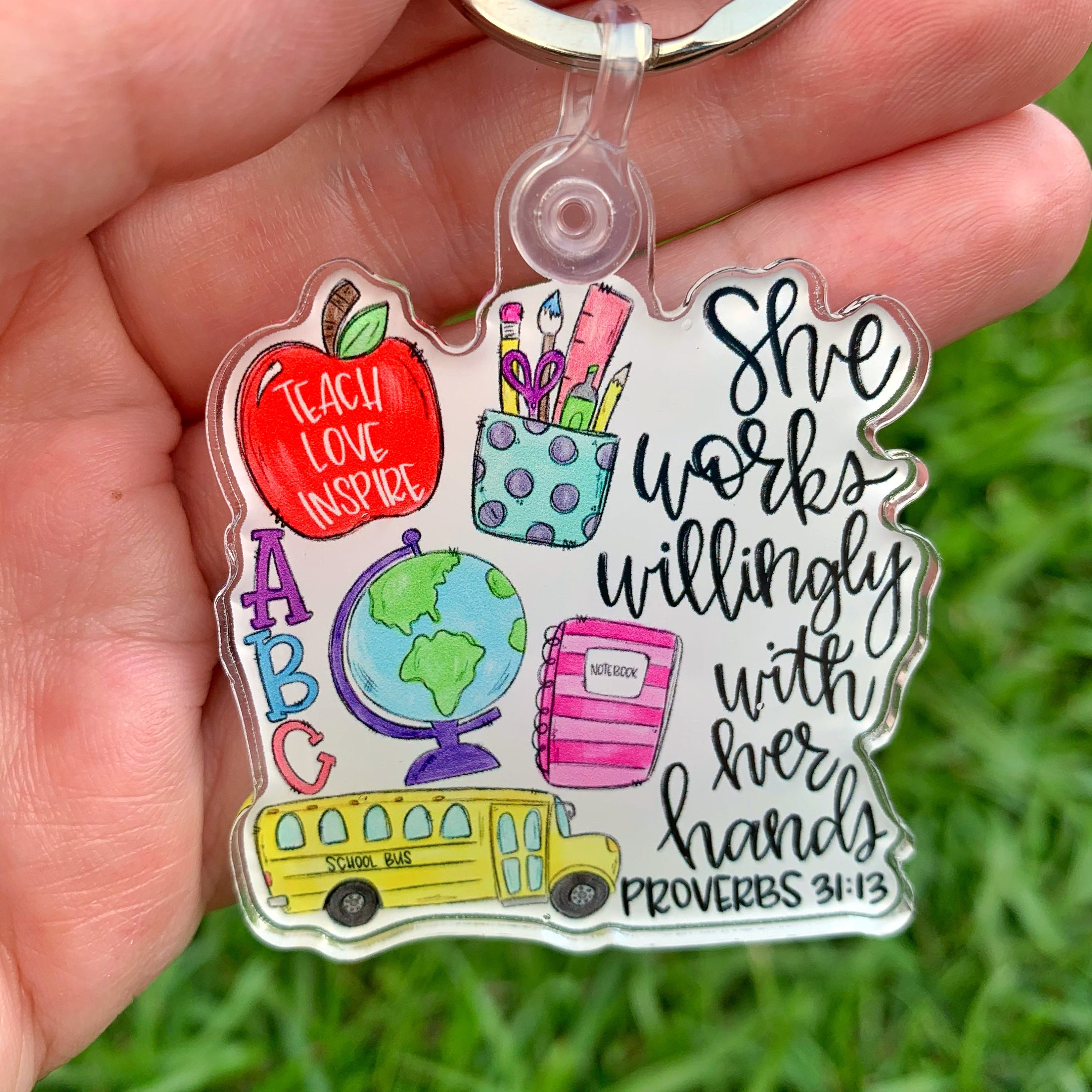Teacher Key Chain Teaching Teacher Assistant Keychain | Etsy