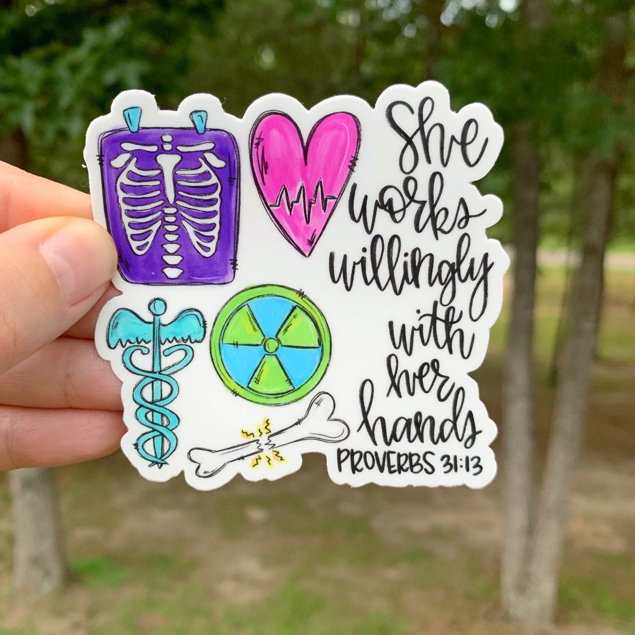 X-Ray Tech Sticker | radiologic technologist | Laptop Sticker | Stick…