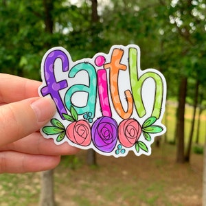 Faith Bible Sticker | Laptop Sticker | Sticker Collector | Vinyl Sticker | Car Decal | Inspirational | Christian Gift | water bottle decal