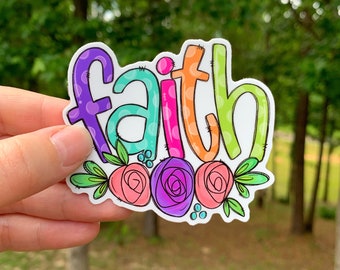 Faith Bible Sticker | Laptop Sticker | Sticker Collector | Vinyl Sticker | Car Decal | Inspirational | Christian Gift | water bottle decal