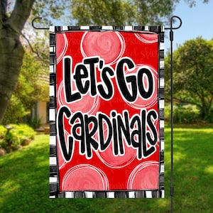 Custom School Mascot Garden Flag | team Yard Decor | Flag | personalized Yard Art | Outdoor Decor | whimsical | let’s go tram | game day