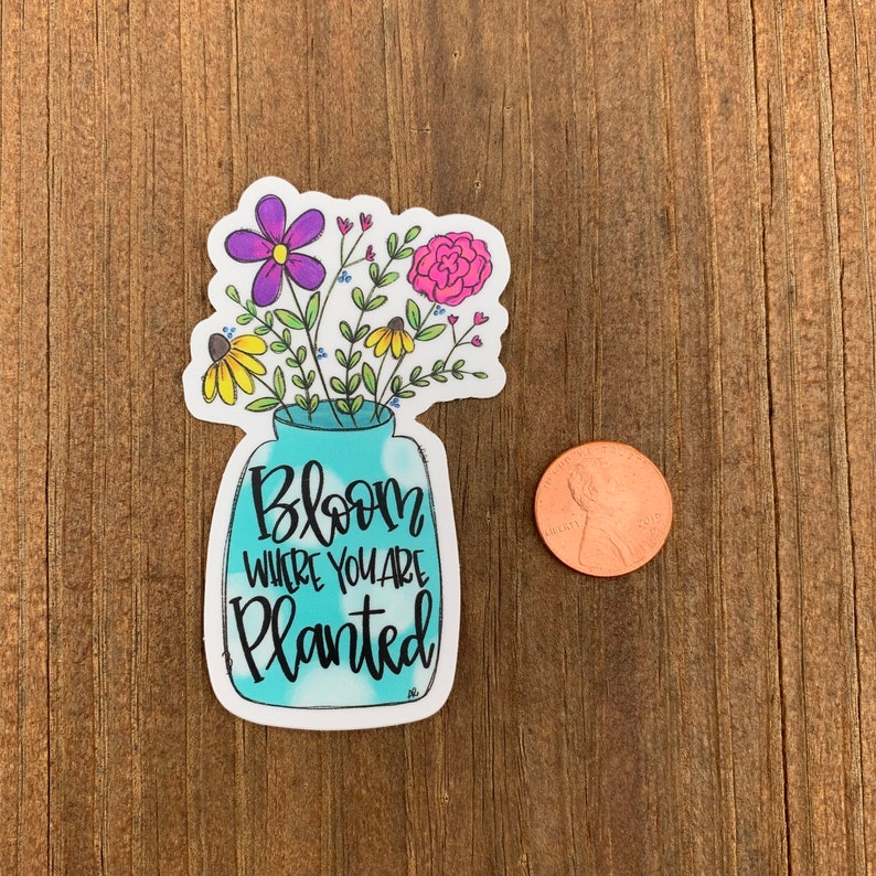 Flower Vase Sticker Laptop Sticker Flower Sticker Vinyl Etsy
