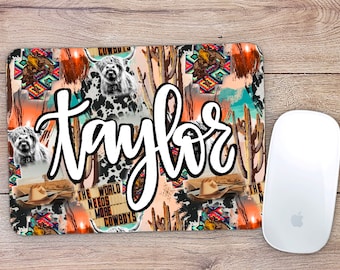 Computer Mouse Pad Cowboy Hat and Lasso Desktop PC Mousepad Computer Mouse Pad Cowboy Hat and Lasso Desktop PC Mousepad